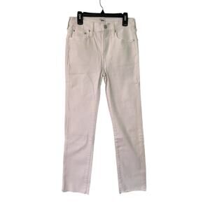 Edwin Women’s 25 Optic White Bree Crop Slim Straight Premium Jeans 25x26